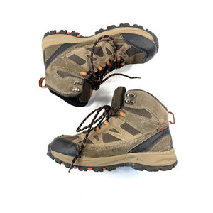 Hi Sierra Pike Leather Work Boots Shoes Hiker 7.5 M Brown